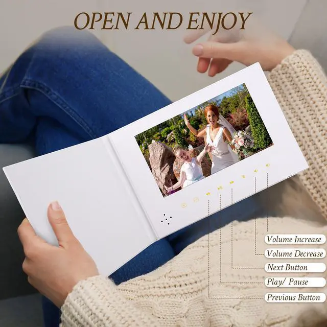 Alt view image 6 of 6 - Blank White Video Book, 7-Inch Video Keepsake Gift with Sound, 4GB | Keeps the focus on your own memory