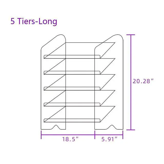 Alt view image 6 of 6 - Acrylic Keyboard Display Stand,Mechanical Keyboard Storage Rack,Multilayer Acrylic Organizer,Desktop Shelf Holder for Customized Keyboard (5 Tiers,long)