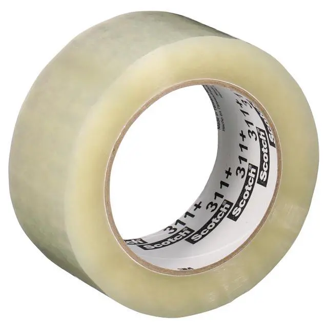 Alt view image 2 of 6 - Scotch High Tack Box Sealing Tape 311+, Cold Shipping, Freezer Storage, Clear Color, 48 mm x 100 m, 36/Case