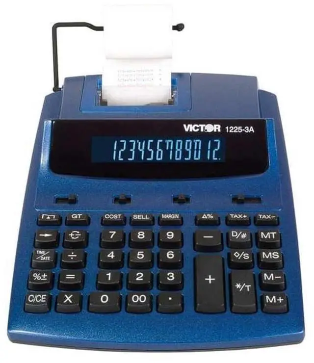 Main image of 1225-3a Antimicrobial Two-Color Printing Calculator, Blue/red Print, 3 Lines/sec