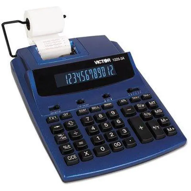 Alt view image 2 of 3 - 1225-3a Antimicrobial Two-Color Printing Calculator, Blue/red Print, 3 Lines/sec