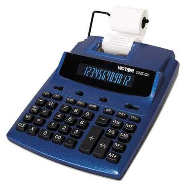 Alt view image 3 of 3 - 1225-3a Antimicrobial Two-Color Printing Calculator, Blue/red Print, 3 Lines/sec