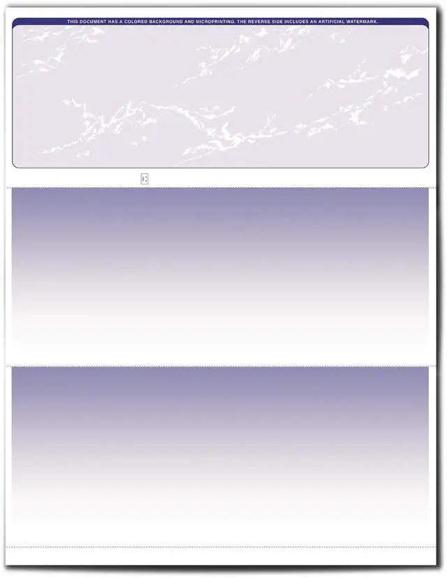 Alt view image 2 of 2 - Secure Checks - 500 Blank Business Voucher Checks - Blue Prestige - 500 Sheets Form #1000 - Check on Top