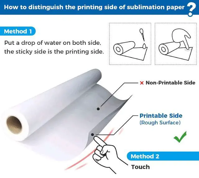 Alt view image 5 of 6 - Sublimation Paper 24in x 164ft Heat Transfer Paper Roll 2" Core Fast Dry Sublimation Paper Roll 95gsm for E)*pson F570 for T-Shirts Mugs Fabric DIY