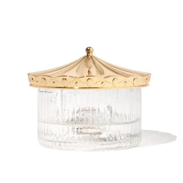 Alt view image 2 of 6 - The Carousel Inkwell - Sunset Gold, Four Functional Positions, Glass Vessel for Ink, Modern Antiques
