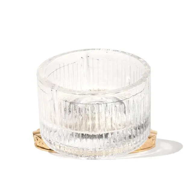 Alt view image 3 of 6 - The Carousel Inkwell - Sunset Gold, Four Functional Positions, Glass Vessel for Ink, Modern Antiques