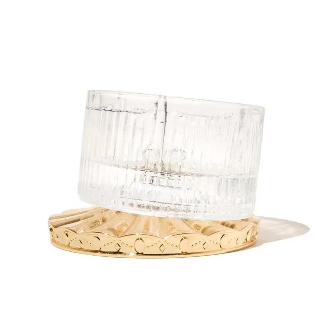 Alt view image 4 of 6 - The Carousel Inkwell - Sunset Gold, Four Functional Positions, Glass Vessel for Ink, Modern Antiques