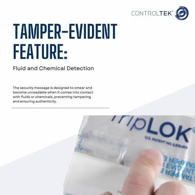 Alt view image 2 of 6 - TripLok 19" x 24", White, 50 Bags, Tamper-Evident Deposit Bags for Cash Handling & Valuables, Moisture, Heat and Cold Sensitive Ink, Tear-off receipt + Large Barcodes 585058