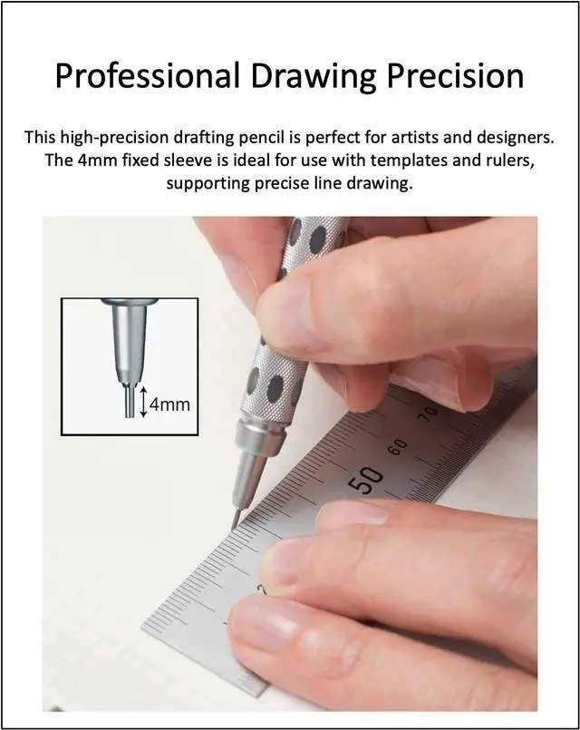 Alt view image 2 of 6 - Graph Gear 1000 Mechanical Drafting Pencil Set (0.3mm / 0.4mm / 0.5mm / 0.7mm / 0.9mm), original pen case