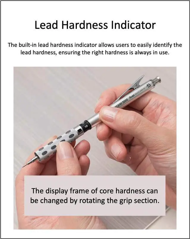 Alt view image 5 of 6 - Graph Gear 1000 Mechanical Drafting Pencil Set (0.3mm / 0.4mm / 0.5mm / 0.7mm / 0.9mm), original pen case