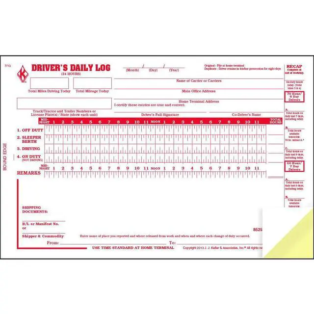 Alt view image 4 of 6 - J. J. Keller Driver Daily Log Book 10-pk. with Detailed Driver Vehicle Inspection Report & Daily Recap - Book Format with 31 Sets, 2-Ply with Carbon, 8.5" x 5.5"