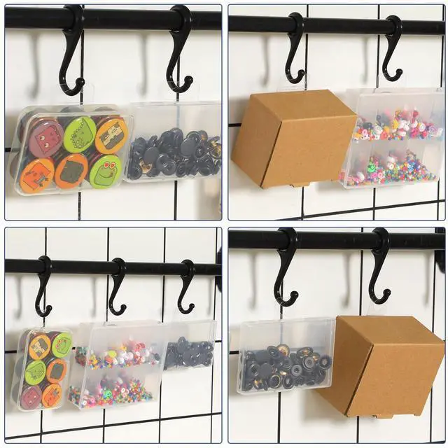 Alt view image 3 of 6 - 3000 Pcs Hang Tags Self Adhesive Hanging Tabs Clear Slot Hole Plastic Retail Hang Tabs for Store Display Retail Displays(Triangle,1.5 x 1.5 in)