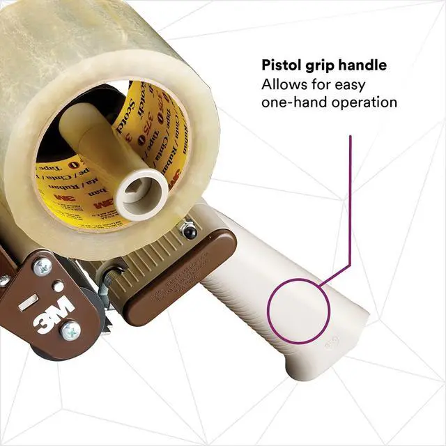 Alt view image 3 of 6 - Scotch Low Noise Tape Dispenser H153 for Quiet or Recurrent Use, Pistol Grip Design, High-Impact Resistant, 3 in