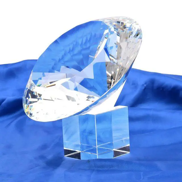 Alt view image 3 of 5 - 200mm(8 inch) Big Crystal Diamond Paperweight Wedding Centerpiece