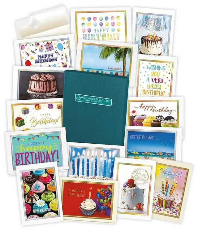 Main image of Birthday Cards Assortment Box (35 Cards), Foil & Embossing (Birthday Fun)