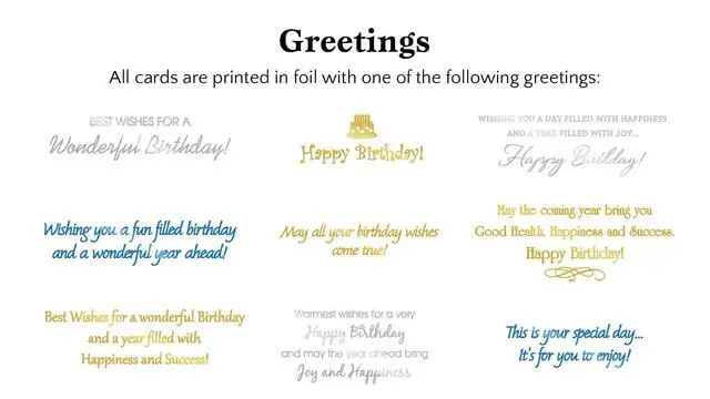 Alt view image 2 of 6 - Birthday Cards Assortment Box (35 Cards), Foil & Embossing (Birthday Fun)