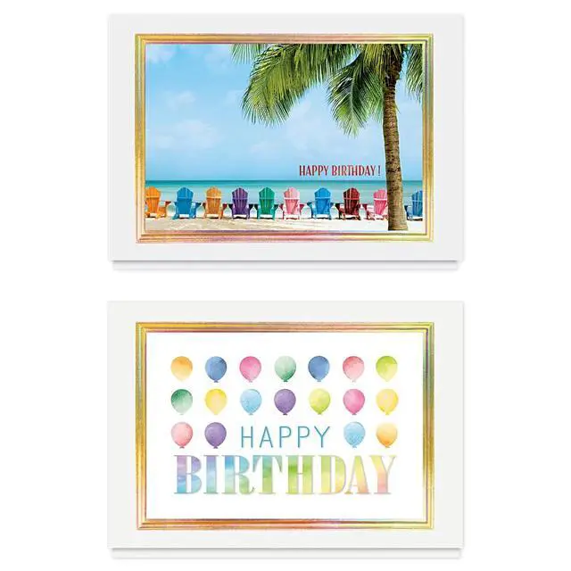 Alt view image 5 of 6 - Birthday Cards Assortment Box (35 Cards), Foil & Embossing (Birthday Fun)