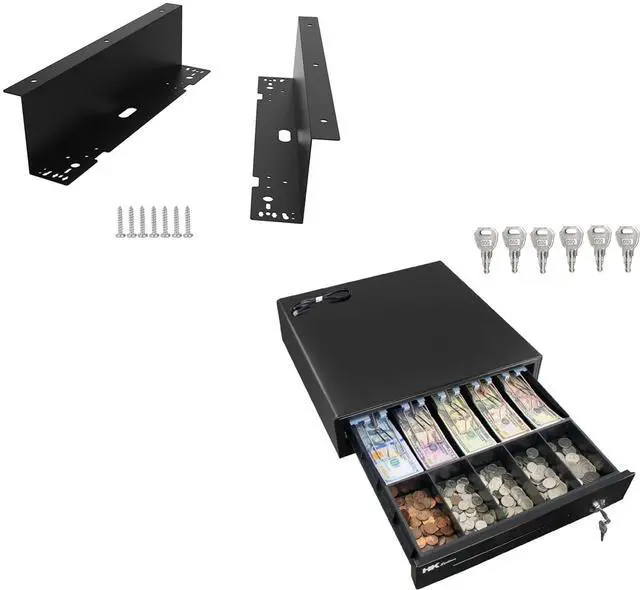 Main image of 16inch Heavy Duty POS Cash Drawer with 5Bill/5Coin with Under Counter Mounting Metal Bracket