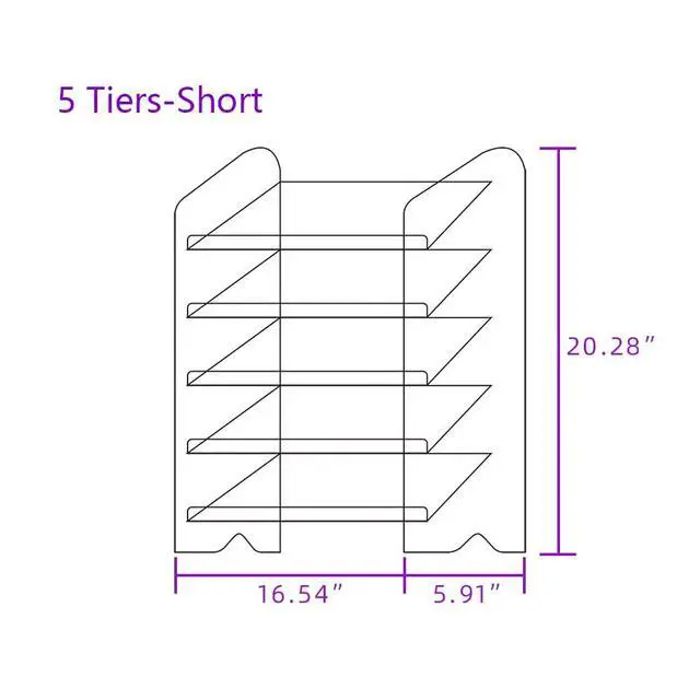 Alt view image 6 of 6 - Acrylic Keyboard Display Stand,Mechanical Keyboard Storage Rack,Multilayer Acrylic Organizer,Desktop Shelf Holder for Customized Keyboard (5 Tiers,Short)