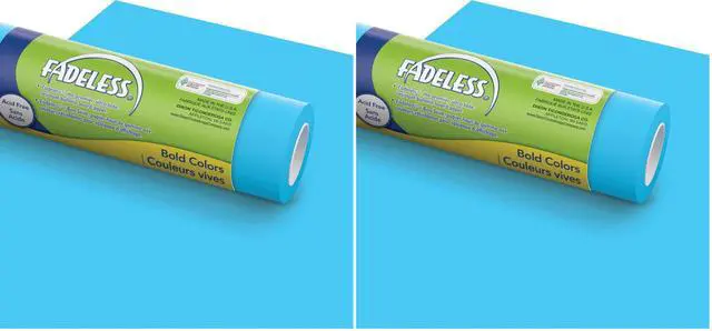 Main image of Bulletin Board Paper, Fade-Resistant Paper for Classroom Decor, 48 x 12, Lite Blue, 1 Roll (Pack of 2)