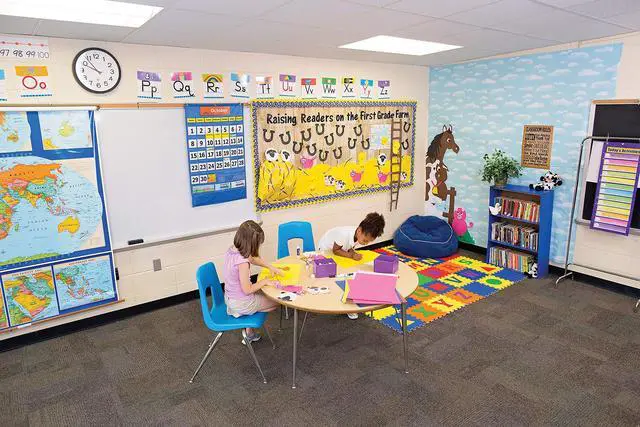 Alt view image 5 of 6 - Bulletin Board Paper, Fade-Resistant Paper for Classroom Decor, 48 x 12, Lite Blue, 1 Roll (Pack of 2)
