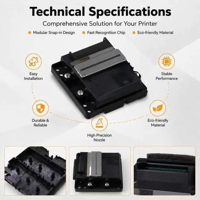 Alt view image 4 of 6 - Printhead For EcoTank L6178 ET-3750 ET15000 ET-4750 Printers, Print Head Assembly Replacement Kit