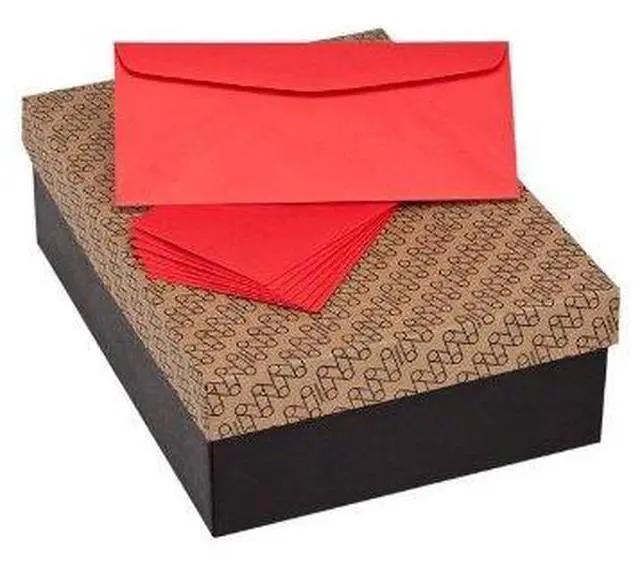 Main image of (TM) Envelopes, #10 Commercial Flap, Vellum Finish, 24lb / 60 Text (89 GSM), 4-1/8" x 9-1/2" (Red, 500)