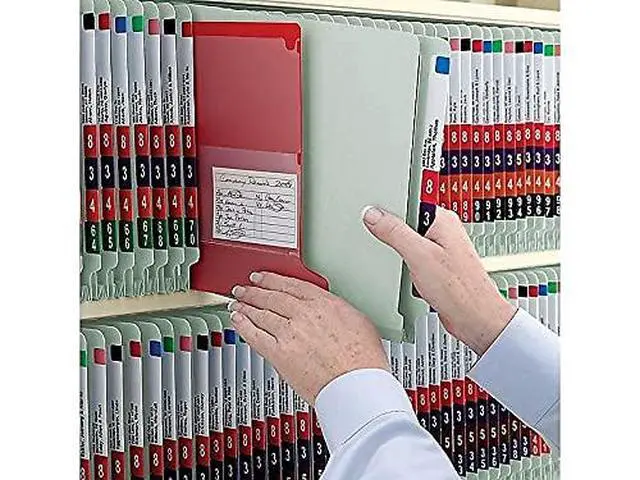 Alt view image 2 of 6 - 100% Recycled End Tab Classification Folder, 2 Dividers, 2" Expansion, Legal Size, Gray/Green, 10 per Box (29802)