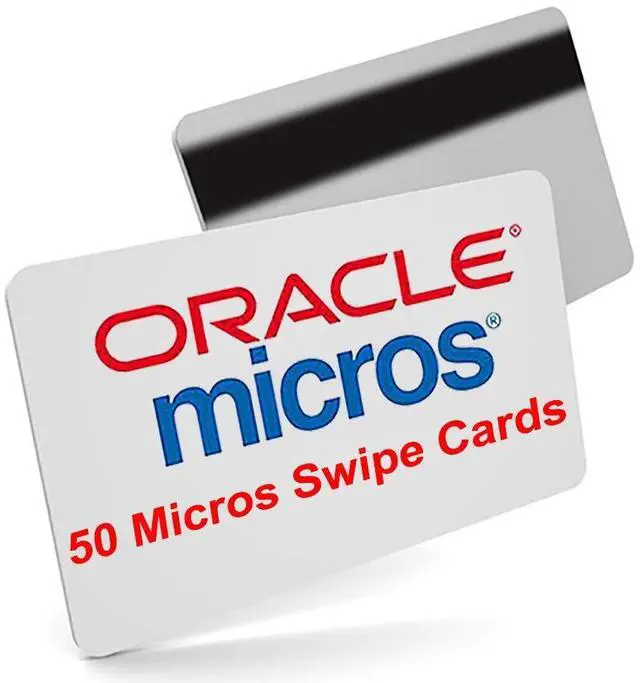 Main image of 50 Micros POS Server Swipe Cards + 1 Credit Card Reader Cleaning Card