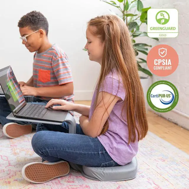 Alt view image 5 of 6 - The Surf Desk Seat Cushion, Flexible Seating, Grey, 10-Pack