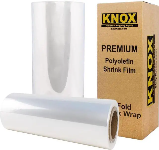 Main image of Knox Brand - 14" 75 Gauge Polyolefin Shrink Film Heat Wrap POF Centerfold 525' feet