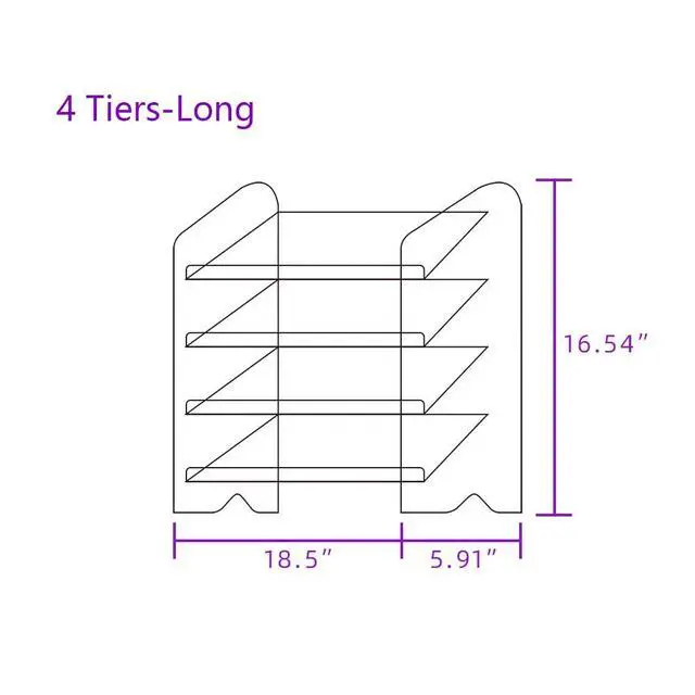 Alt view image 6 of 6 - Acrylic Keyboard Display Stand,Mechanical Keyboard Storage Rack,Multilayer Acrylic Organizer,Desktop Shelf Holder for Customized Keyboard (4 Tiers,long)