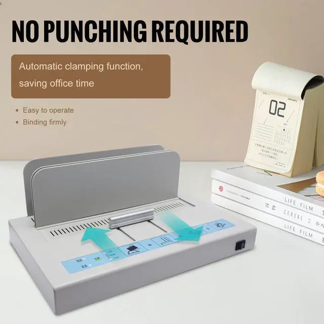Alt view image 2 of 6 - Thermal Binding Machine Book Binder Machine Book Binding Kit 500 Sheets Capacity Thermal Binder A3/A4/A5 Document with Glue Strips Cover 110V Hot Melt Machine Heat Binder Contract Document Invoice