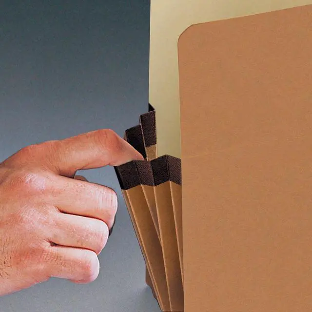 Alt view image 5 of 6 - File Pockets, 2/5-Cut Tab Right Position, Guide Height, 3-1/2" Expansion, Letter Size, Redrope, 25 per Box (73088)
