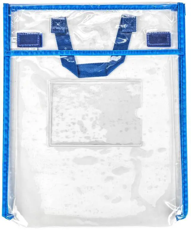 Main image of Store More Large Book Pouches, 36-Pack, Clear | Stitched-on Handle, Clear Name Tag Pocket, Durable Fabric, Water Resistant, Send Home Books & Homework