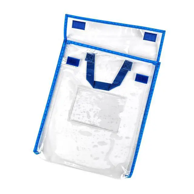 Alt view image 6 of 6 - Store More Large Book Pouches, 36-Pack, Clear | Stitched-on Handle, Clear Name Tag Pocket, Durable Fabric, Water Resistant, Send Home Books & Homework