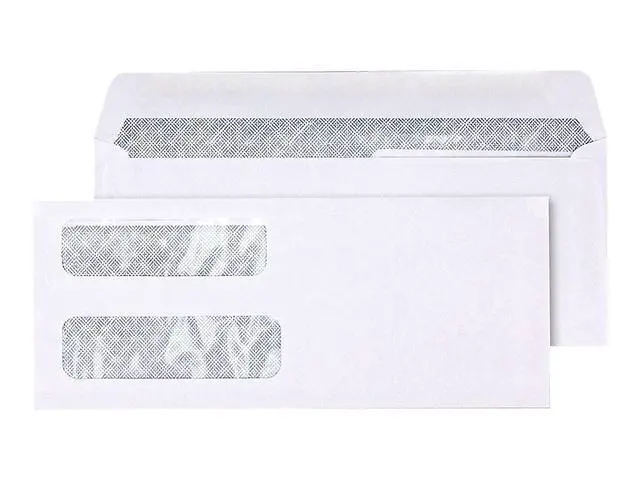Alt view image 4 of 6 - Laser Check Size Gummed Security Tinted Business Envelopes, 3 5/8" x 8 7/8", Wove White, 1000/Box (381898/17046)