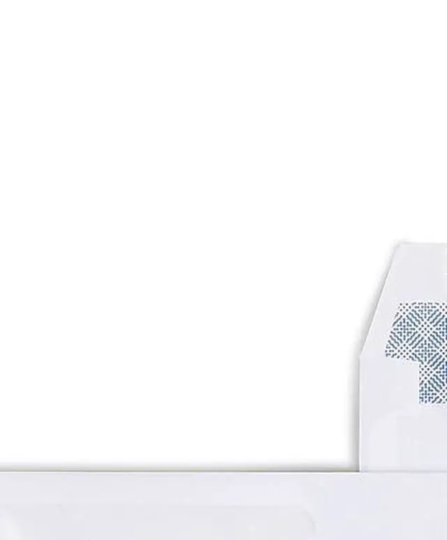 Alt view image 6 of 6 - Laser Check Size Gummed Security Tinted Business Envelopes, 3 5/8" x 8 7/8", Wove White, 1000/Box (381898/17046)