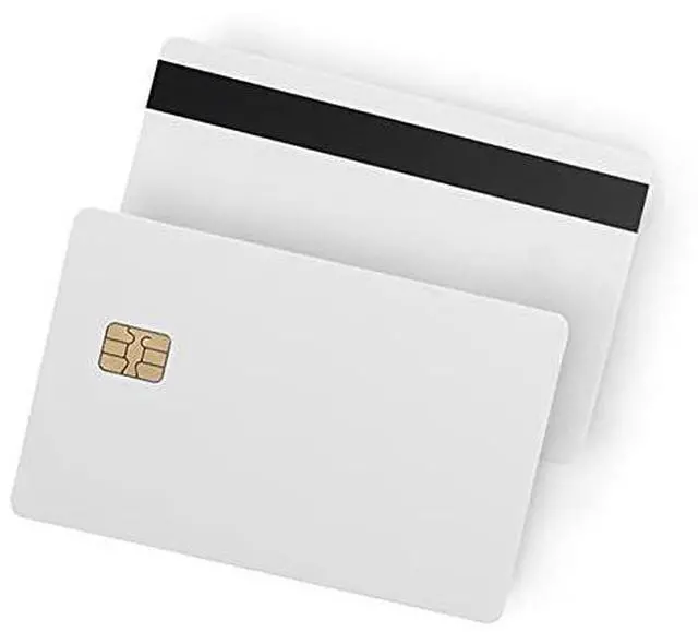 Main image of 100 pack - SLE4442 Chip Cards with Hi-Co Magnetic Stripe PVC - SLE 4442