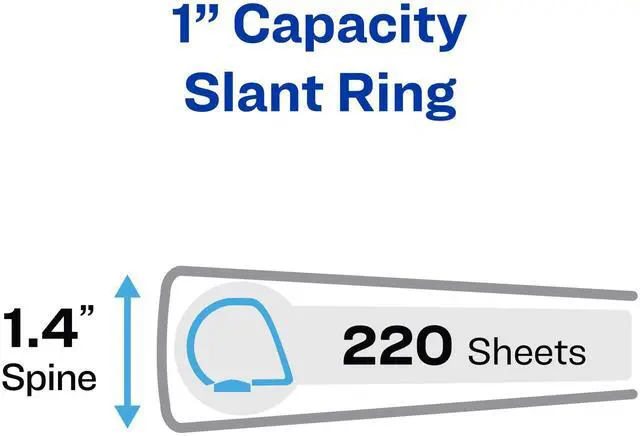 Alt view image 2 of 6 - Durable View 3 Ring Binders, 1" Slant Rings, 220-Sheet Capacity, Blue, 4 Count (17705) (Pack of 3)