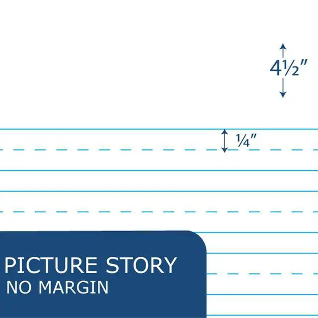 Alt view image 4 of 6 - Picture Story Composition Notebook, Primary Ruled Drawing & Writing Journal, 24 Pack, 9.75" x 7.5", 100 Sheets (200 Pages), Black Marble Hard Cover, Grade School Notebook