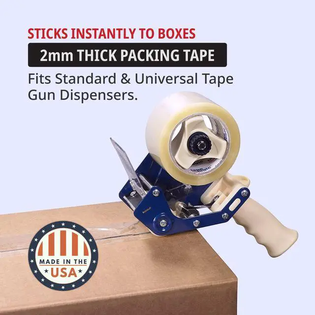 Alt view image 3 of 5 - Packing Tape (18-Rolls), 4" x 72 yd 2.0 Mil - Acrylic Strong Everyday Use Packaging Tape Refill for Shipping, Moving, Order Fulfillment