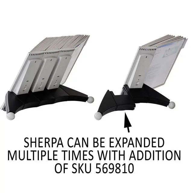 Alt view image 6 of 6 - Desktop Reference System with 10 Double-Sided Panels - Letter-Size 8.5" x 11" Inches - Gray SHERPA Design - Desk Reference Organizer