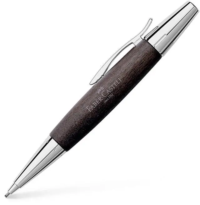 Main image of e-motion Wood and Chrome Propelling Pencil - Black