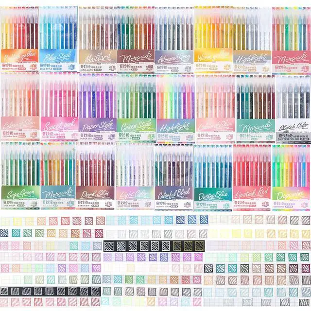 Alt view image 2 of 6 - 207 Color 0.6mm Gel Pen Painting Set, Suitable for Adult Painting, Coloring, Card Printing, Daily Writing and Student Supplies