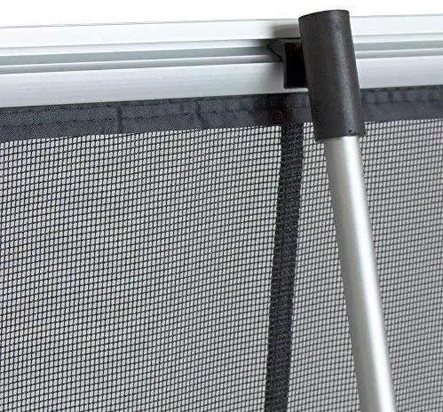 Alt view image 3 of 5 - Mesh Brochure Holder - 1.8ft x 4.6ft Portable Literature Stand with 4 Pockets & Carrying Bag, Collapsible Literature Rack For Businesses, Standing Brochure Holder, Vendor Booth Supplies