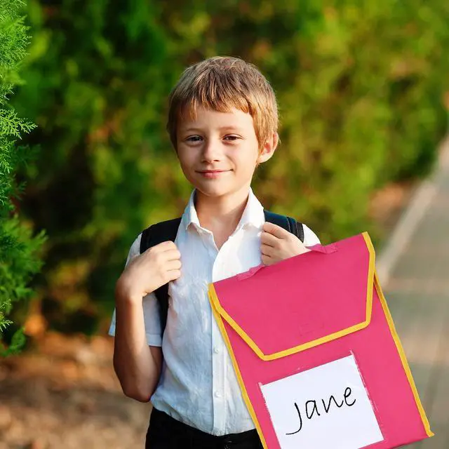 Alt view image 4 of 6 - 24 Sets Book Pouches for Classroom in Bulk Book Bags with 15 Name Tag