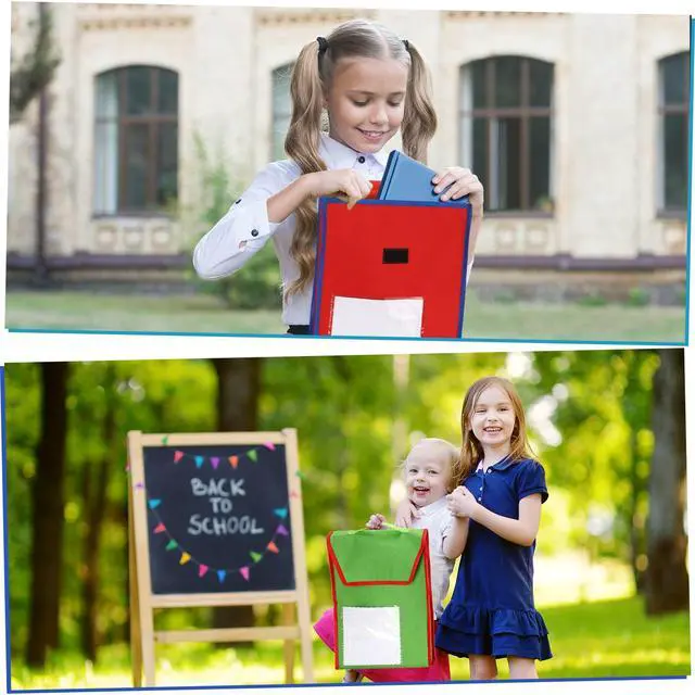 Alt view image 5 of 6 - 24 Sets Book Pouches for Classroom in Bulk Book Bags with 15 Name Tag