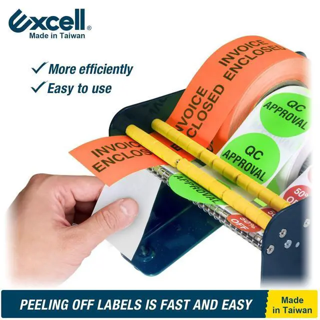 Alt view image 2 of 6 - LD-618 Multi-Roll Metal Table Label Dispenser (Fits up to 6.5") | Sturdy metal dispenser with 4 non-slip suction cups. Removable dividers for multi-roll labels up to 6.5". Easy peeling