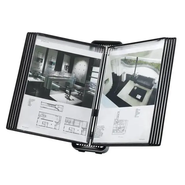 Alt view image 2 of 6 - Tarifold VEO Desktop Reference System, 10 Pockets, Black | Tarifold VEO Desktop Reference System, 10 Pockets, Black